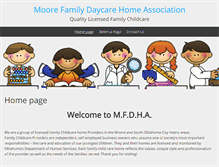 Tablet Screenshot of moorefamilychildcare.com
